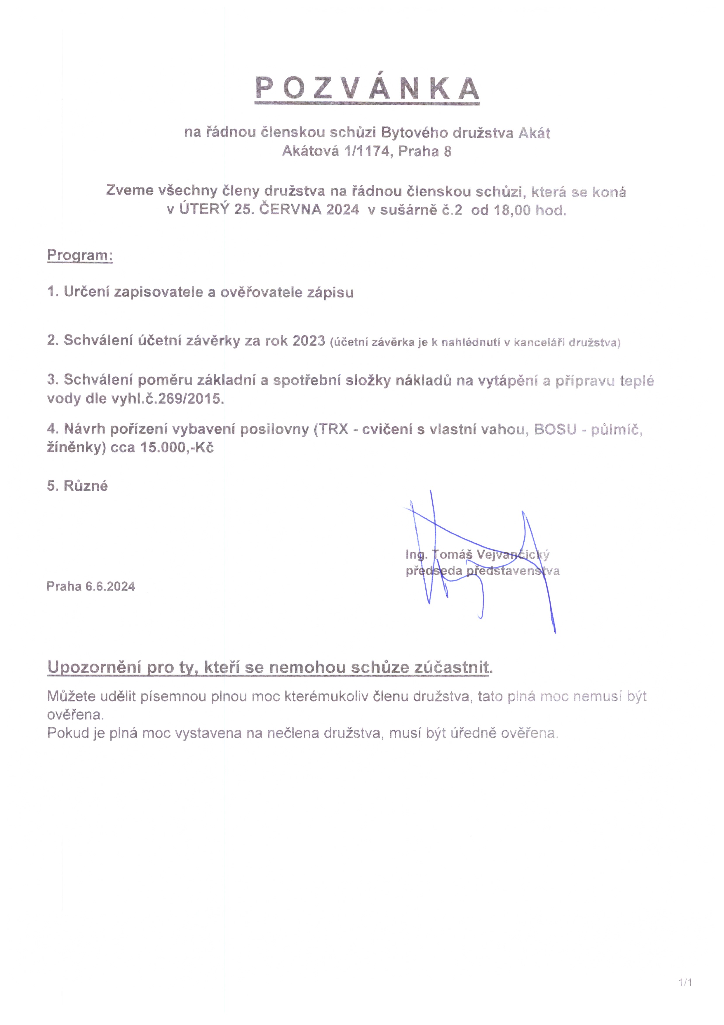 BD AKAT_pozvanka_členská schůze_20240625